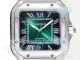 THB Swiss Copy Cartier Santos 39.8 Green Dial 9015 Stainless Steel Men's Watch (3)_th.jpg